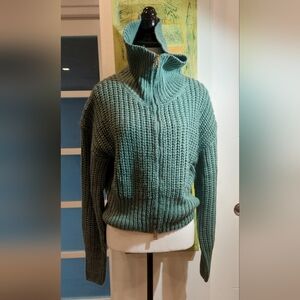 Guess Teal Cowl Neck Sweater